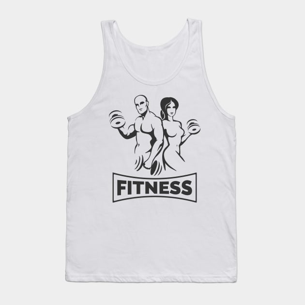 Training Bodybuilders Fitness Emblem Tank Top by devaleta